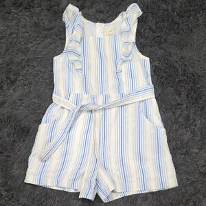 btween -Blue and White Striped Romper. Size 6